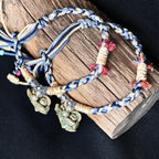 Attendant Guardian | Handcrafted Ceramic WaMao Bracelet | Verdant Wood