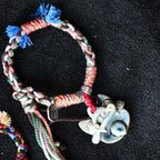 大猫头Attendant Guardian | Handcrafted Ceramic WaMao Bracelet | Verdigris Spirit