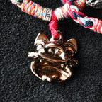 大猫头Attendant Guardian | Handcrafted Ceramic WaMao Bracelet | Copper Ember