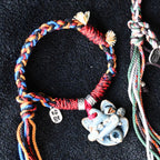 大猫头Attendant Guardian | Handcrafted Ceramic WaMao Bracelet | Verdigris Spirit