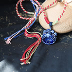 Heartfelt Guardian | Handcrafted Ceramic WaMao Necklace | 星海（湛蓝）