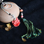 随便链Attendant Guardian | Handcrafted Ceramic WaMao Bracelet | Crimson Flame