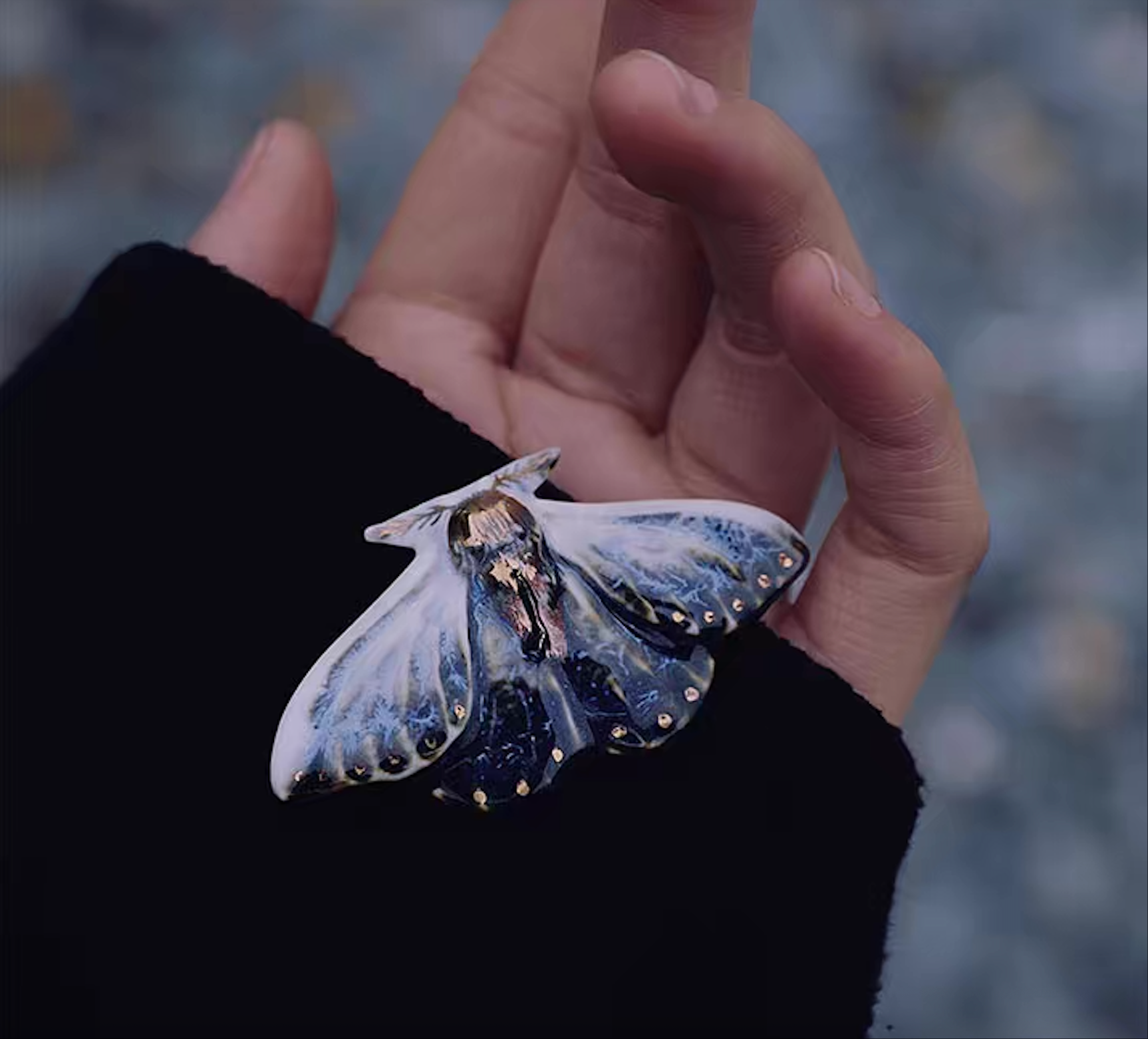 Ring | Handcrafted Ceramic | 蓝凌蛾 | 蜕变之翼