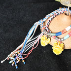 大猫头Attendant Guardian | Handcrafted Ceramic WaMao Bracelet | Golden Dawn