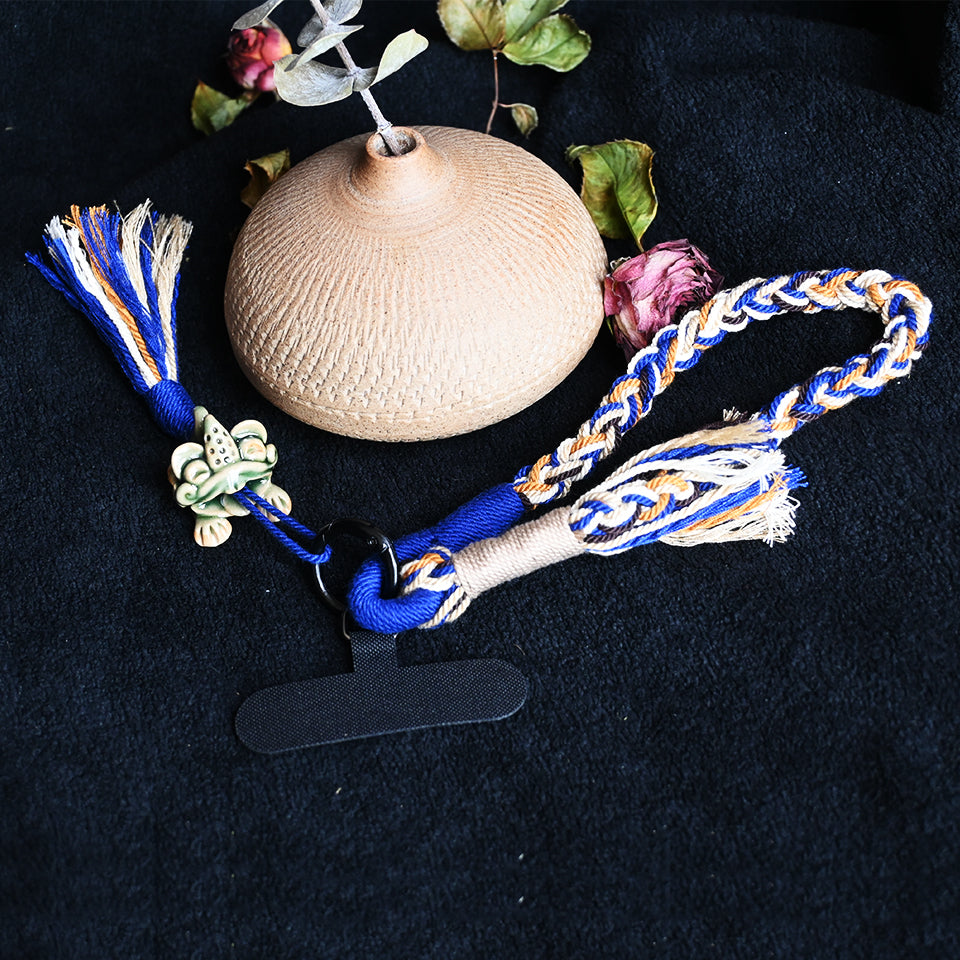 手机链Attendant Guardian | Handcrafted Ceramic WaMao Bracelet | Verdant Wood