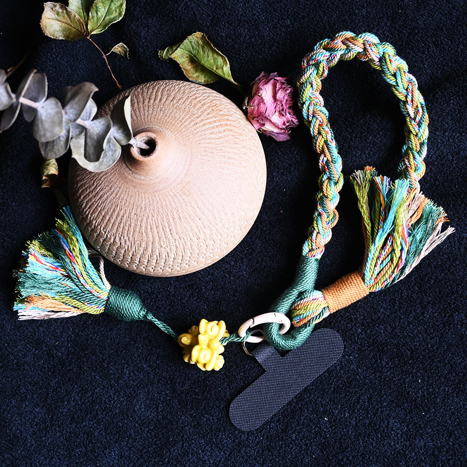 手机链Attendant Guardian | Handcrafted Ceramic WaMao Bracelet | Golden Dawn