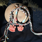 Attendant Guardian | Handcrafted Ceramic WaMao Bracelet | Crimson Flame