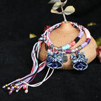 Attendant Guardian | Handcrafted Ceramic WaMao Bracelet | Midnight Blue