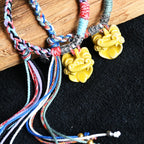 大猫头Attendant Guardian | Handcrafted Ceramic WaMao Bracelet | Golden Dawn