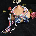 Attendant Guardian | Handcrafted Ceramic WaMao Bracelet | Midnight Blue