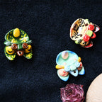 Heartfelt Guardian | Handcrafted Ceramic WaMao （猫头）Pendant Necklace | 蓝绿
