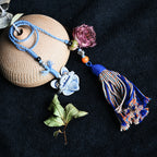 随便链Attendant Guardian | Handcrafted Ceramic WaMao Tile Cat Bracelet | Azure Wave