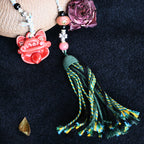 随便链Attendant Guardian | Handcrafted Ceramic WaMao Bracelet | Crimson Flame