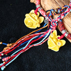 大猫头Attendant Guardian | Handcrafted Ceramic WaMao Bracelet | Golden Dawn