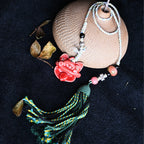 随便链Attendant Guardian | Handcrafted Ceramic WaMao Bracelet | Crimson Flame