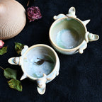 Living Guardians | Handcrafted Ceramic Cat Cup | Verdant Wood