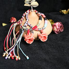 大猫头Attendant Guardian | Handcrafted Ceramic WaMao Bracelet | Crimson Flame
