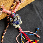 玲珑猫-湛蓝Heartfelt Guardian | Handcrafted Ceramic WaMao Necklace | Sculpted Cat - Small（副本）