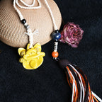随便链Attendant Guardian | Handcrafted Ceramic WaMao Bracelet | Golden Dawn