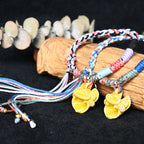 大猫头Attendant Guardian | Handcrafted Ceramic WaMao Bracelet | Golden Dawn