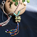 玲珑猫-绿Heartfelt Guardian | Handcrafted Ceramic WaMao Necklace | Sculpted Cat - Small