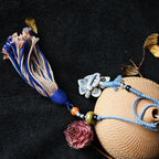 随便链Attendant Guardian | Handcrafted Ceramic WaMao Tile Cat Bracelet | Azure Wave