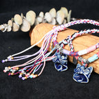 Attendant Guardian | Handcrafted Ceramic WaMao Bracelet | Midnight Blue