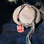 Attendant Guardian | Handcrafted Ceramic WaMao Bracelet | Crimson Flame