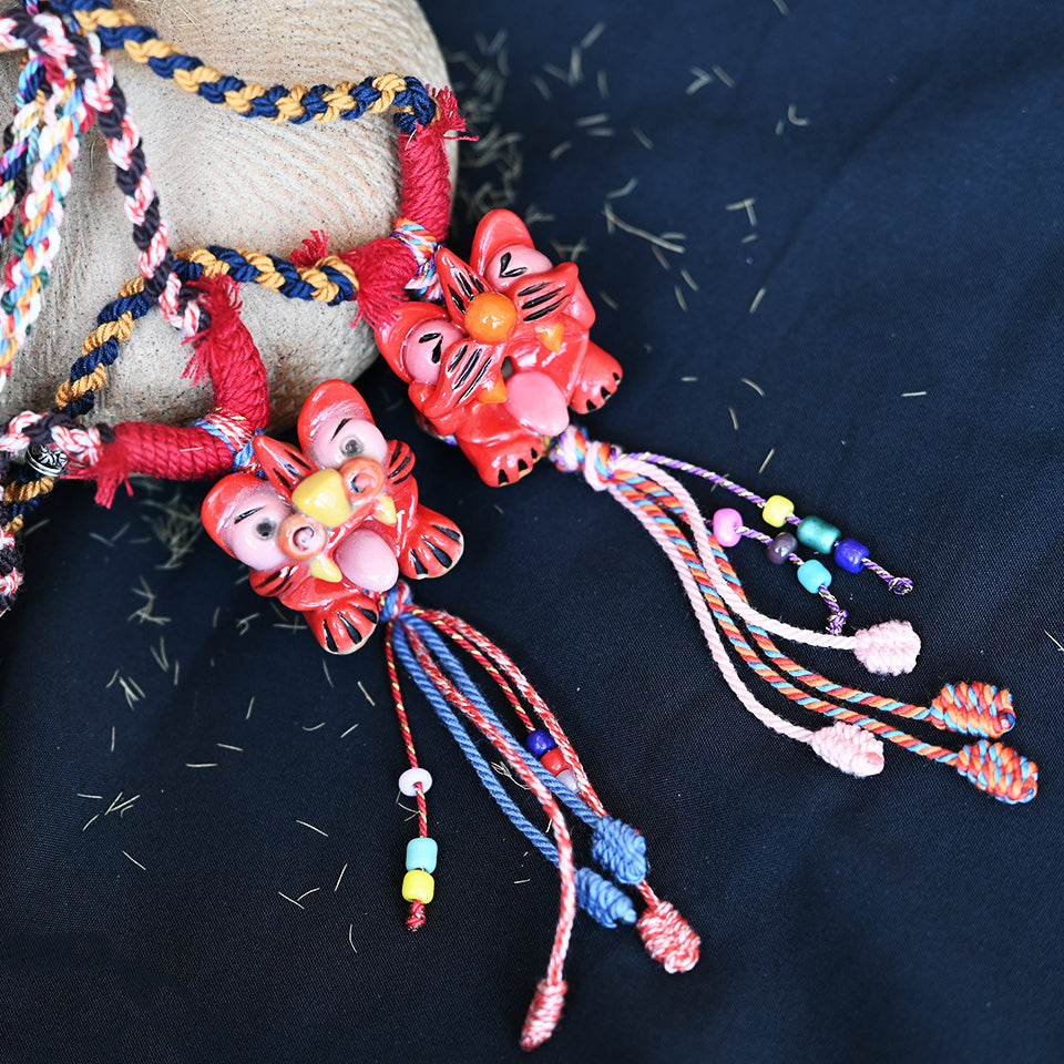 Heartfelt  Guardian | Necklace | 彩绘Sculpted Cat - Large