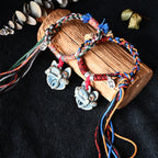 大猫头Attendant Guardian | Handcrafted Ceramic WaMao Bracelet | Verdigris Spirit