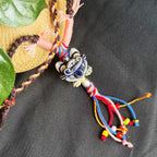 玲珑猫-湛蓝Heartfelt Guardian | Handcrafted Ceramic WaMao Necklace | Sculpted Cat - Small（副本）