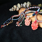 大猫头Attendant Guardian | Handcrafted Ceramic WaMao Bracelet | Crimson Flame