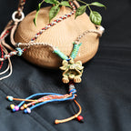 玲珑猫-绿Heartfelt Guardian | Handcrafted Ceramic WaMao Necklace | Sculpted Cat - Small
