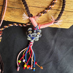 玲珑猫-湛蓝Heartfelt Guardian | Handcrafted Ceramic WaMao Necklace | Sculpted Cat - Small（副本）
