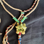 玲珑猫-绿Heartfelt Guardian | Handcrafted Ceramic WaMao Necklace | Sculpted Cat - Small