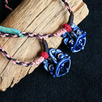 Heartfelt Guardian | Handcrafted Ceramic WaMao Necklace | 星海（湛蓝）
