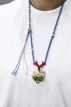 Heartfelt Guardian | Handcrafted Ceramic WaMao Necklace | Verdant Wood
