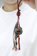 Guardian of Space | Handcrafted Ceramic WaMao Ornament | Copper Ember