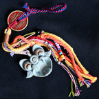 Guardian of Space | Handcrafted Ceramic WaMao Ornament | Verdigris Spirit