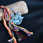 Guardian of Space | Handcrafted Ceramic WaMao Ornament | Verdigris Spirit