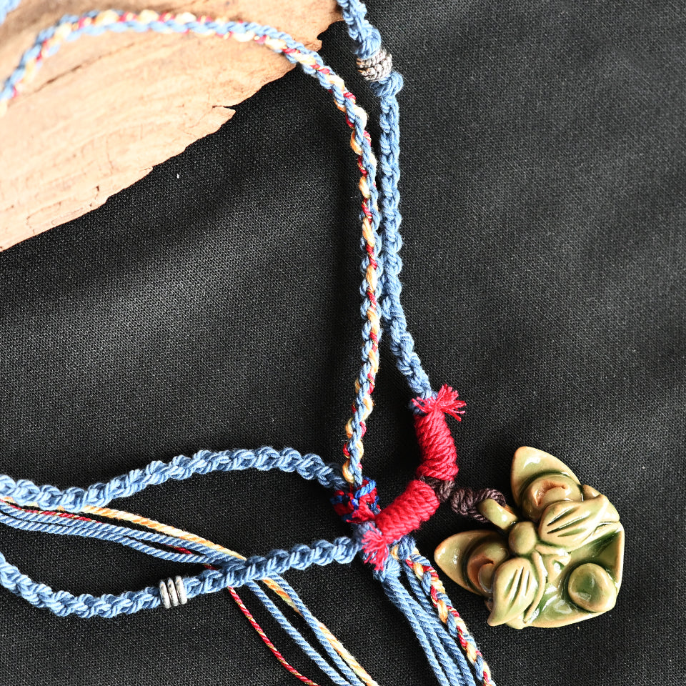 Pendant Necklace-WaMao青绿-Handmade