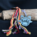 Guardian of Space | Handcrafted Ceramic WaMao Ornament | Verdigris Spirit