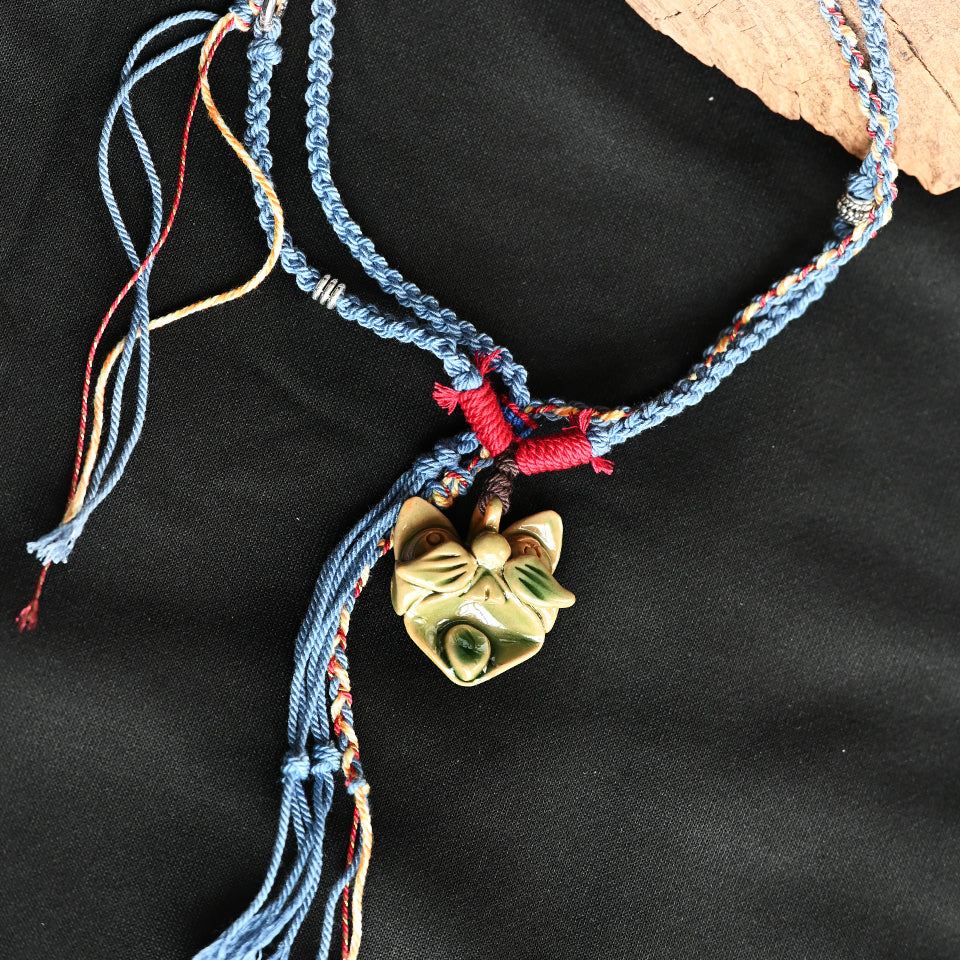 Pendant Necklace-WaMao青绿-Handmade