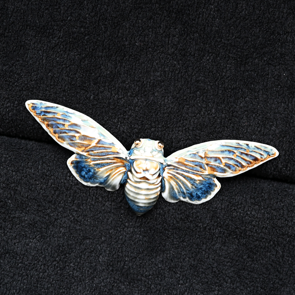 Brooch | Handcrafted Ceramic | 蝉 | 蜕变之翼