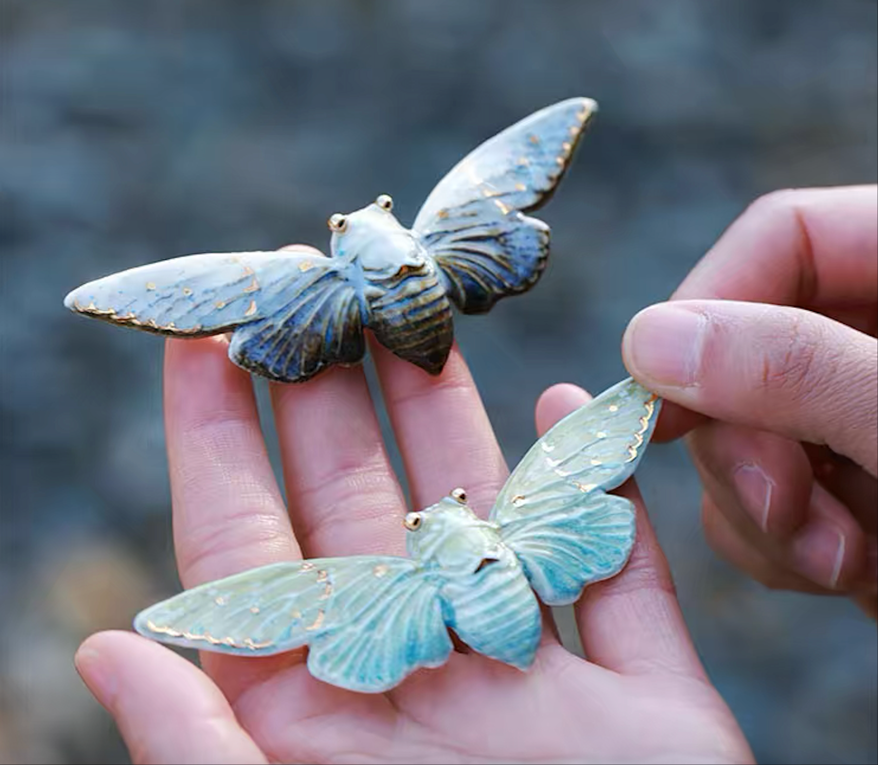 Brooch | Handcrafted Ceramic | 蝉 | 蜕变之翼