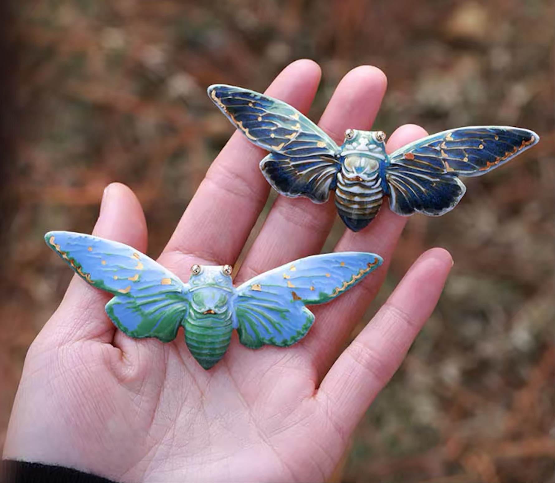Brooch | Handcrafted Ceramic | 蝉 | 蜕变之翼