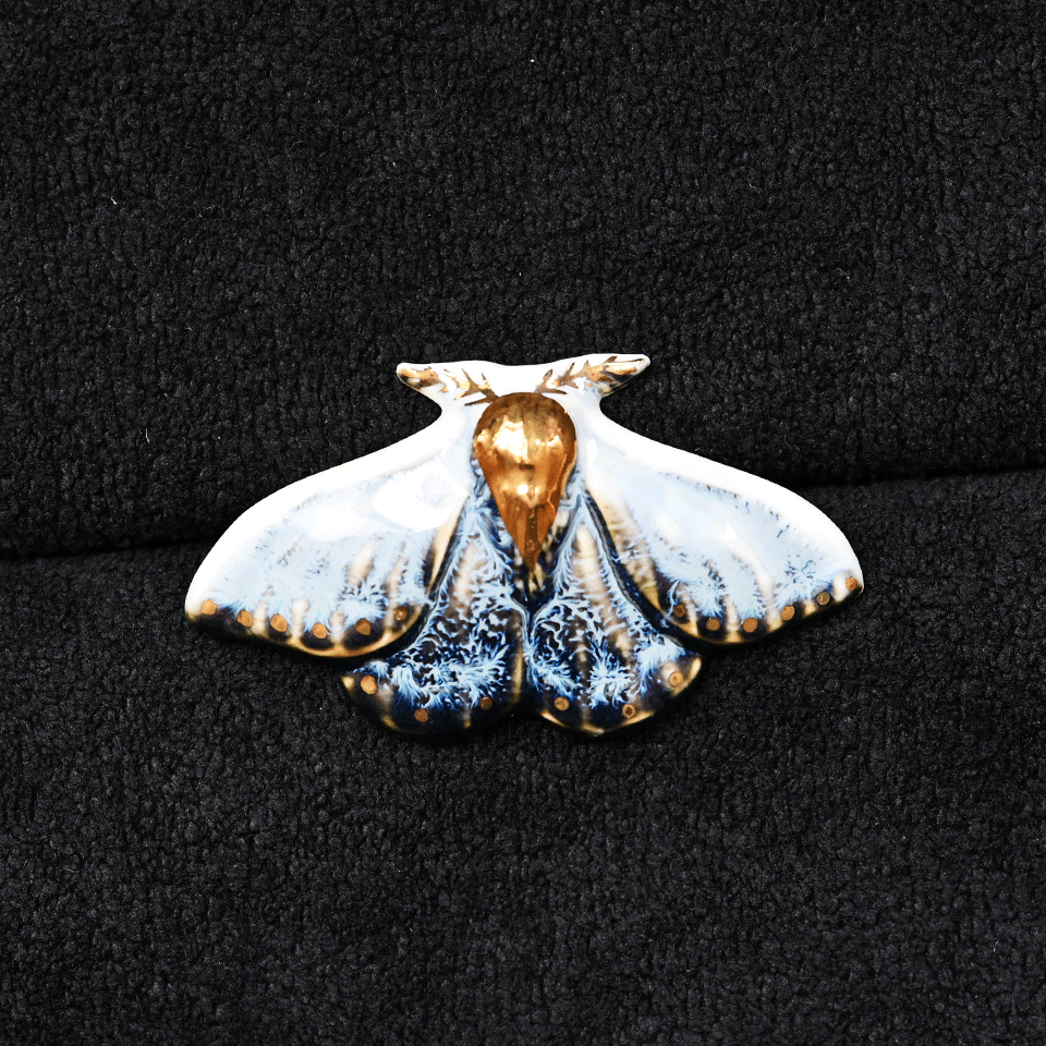 Brooch | Handcrafted Ceramic | 蓝凌蛾 | 蜕变之翼