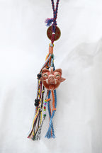 Guardian of Space | Handcrafted Ceramic WaMao Ornament | Crimson Flame