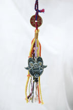 Guardian of Space | Handcrafted Ceramic WaMao Ornament | Azure Wave
