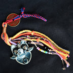 Guardian of Space | Handcrafted Ceramic WaMao Ornament | Azure Wave